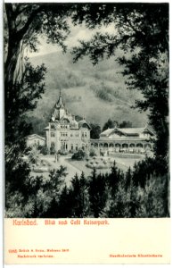 06985-Karlsbad-1906-Blick nach dem Cafe Kaiserpark-Brück & Sohn Kunstverlag