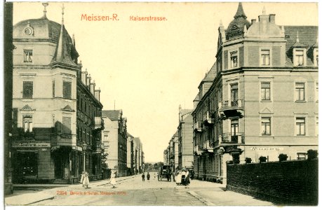 07254-Meißen-1906-Kaiserstraße, Konditorei Schreiber-Brück & Sohn Kunstverlag