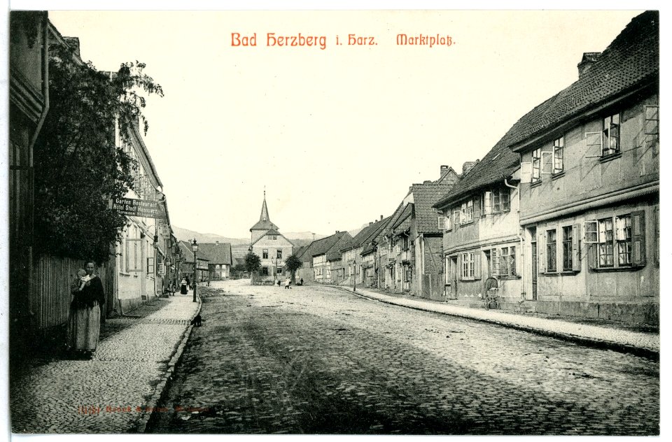 09139-Bad Herzberg-1907-Marktplatz-Brück & Sohn Kunstverlag