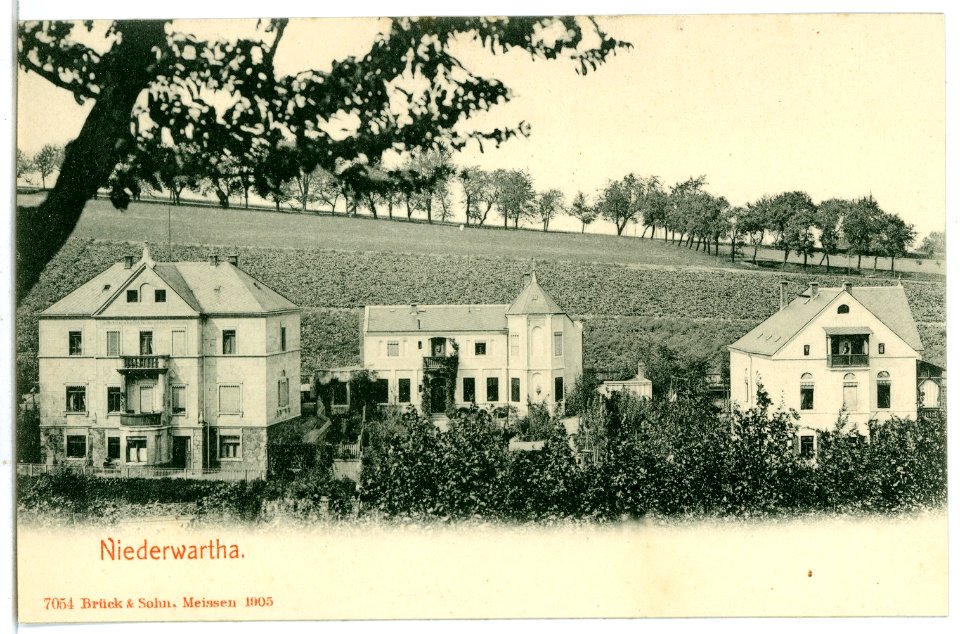 07054-Niederwartha-1906-Wohnhäuser-Brück & Sohn Kunstverlag