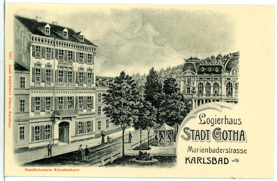 07601-Karlsbad-1906-Logoíerhaus Stadt Gotha-Marienbader Straße-Brück & Sohn Kunstverlag