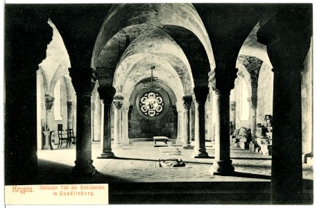 06612-Quedlinburg-1905-Krypta - Ältestester Teil der Schloßkirche-Brück & Sohn Kunstverlag