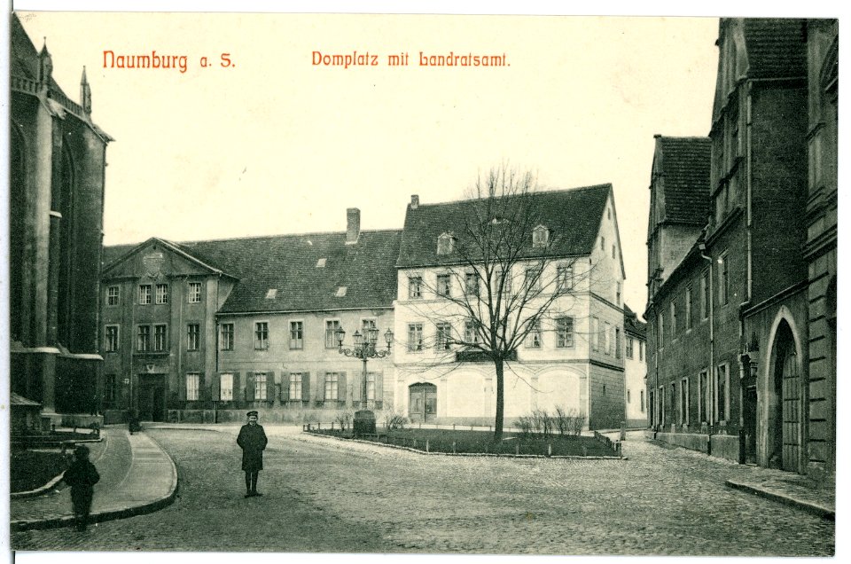 06889-Naumburg-1906-Domplatz mit Landratsamt-Brück & Sohn Kunstverlag