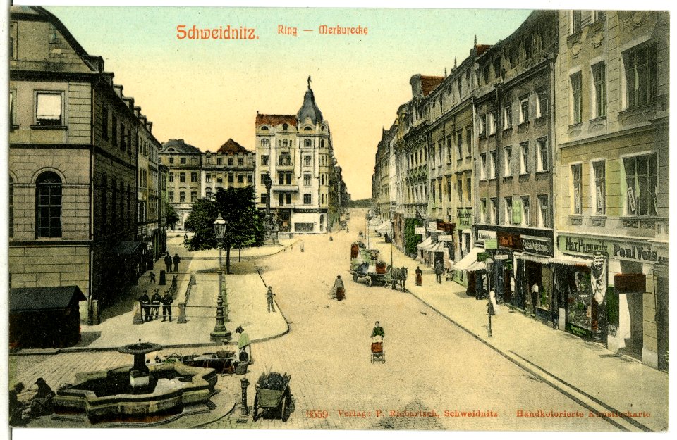 06559-Schweidnitz-1905-Ring - Merkurecke-Brück & Sohn Kunstverlag