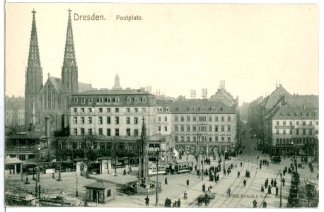 07063-Dresden-1906-Postplatz-Brück & Sohn Kunstverlag