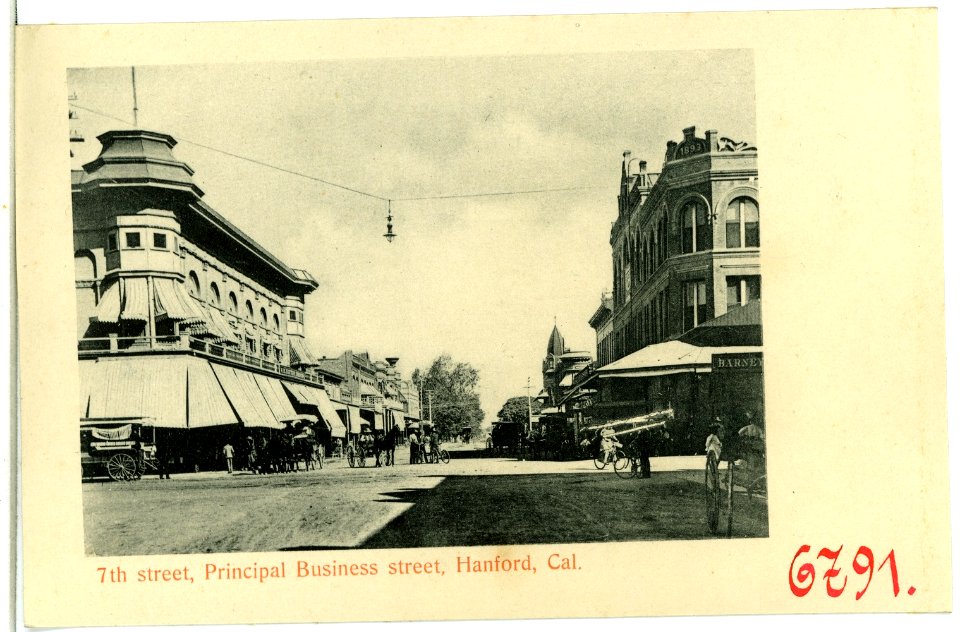 06791-Hanford-1905-7the street, Principal Business street-Brück & Sohn Kunstverlag