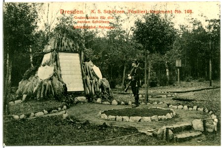 07123-Dresden-1906-Gedenkstein für die besten Schützen-Brück & Sohn Kunstverlag