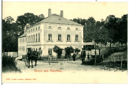 06375-Kaschka-1905-Gehöft - Bauer mit Drillmaschine-Brück & Sohn Kunstverlag