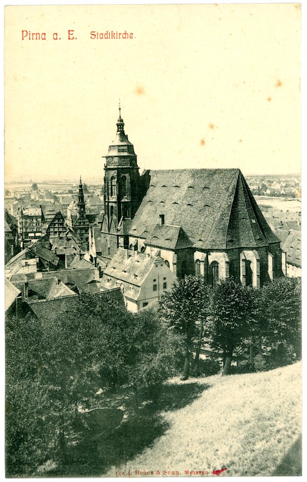 06904-Pirna-1906-Stadtkirche-Brück & Sohn Kunstverlag
