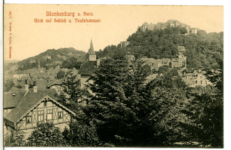 09077-Blankenburg-1907-Schloß & Teufelsmauer-Brück & Sohn Kunstverlag