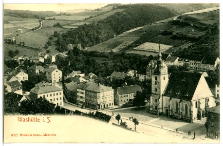 06922-Glashütte-1906-Blick auf Glashütte-Brück & Sohn Kunstverlag