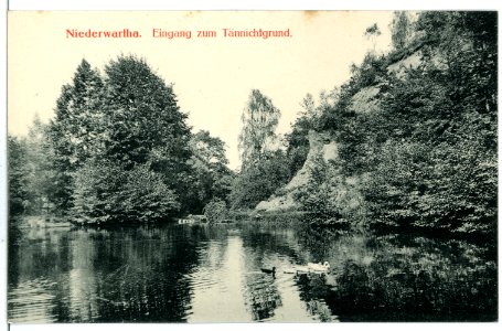 07027-Niederwartha-1906-Eingang zum Tännichtgrund-Brück & Sohn Kunstverlag
