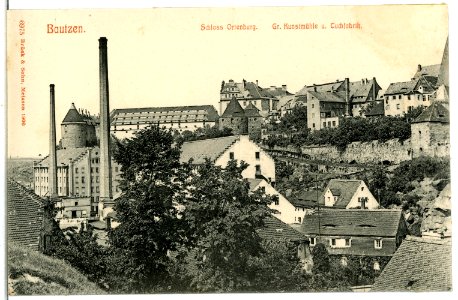06975-Bautzen-1906-Schloß Ortenburg, Kunstmühle und Tuchfabrik-Brück & Sohn Kunstverlag