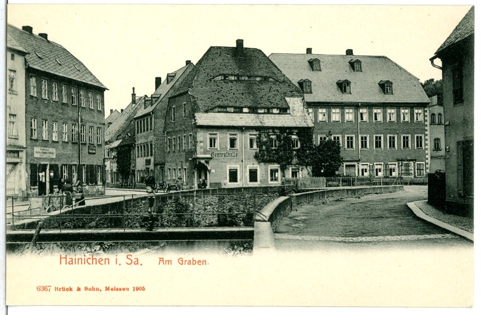 06367-Hainichen-1905-Am Graben-Brück & Sohn Kunstverlag