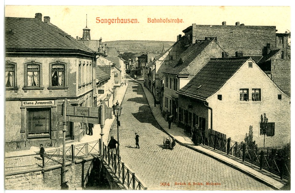 09004-Sangerhausen-1907-Bahnhofstraße-Brück & Sohn Kunstverlag