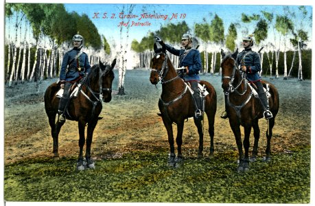 07100-Dresden-1906-Auf Patrouille-Brück & Sohn Kunstverlag