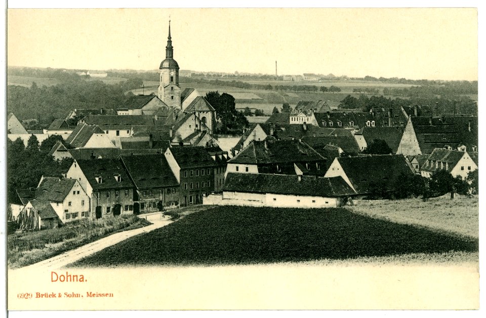 06929-Dohna-1906-Blick auf Dohna-Brück & Sohn Kunstverlag