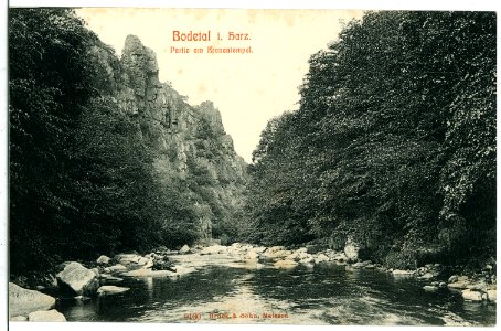 09100-Bodetal-1907-Partie am Kronentempel-Brück & Sohn Kunstverlag
