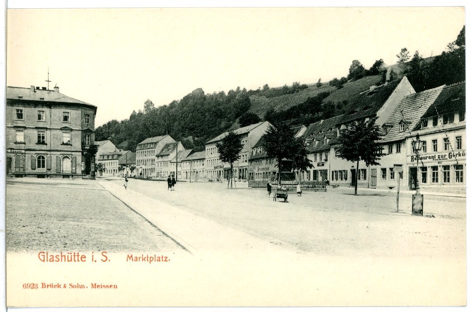06923-Glashütte-1906-Marktplatz-Brück & Sohn Kunstverlag