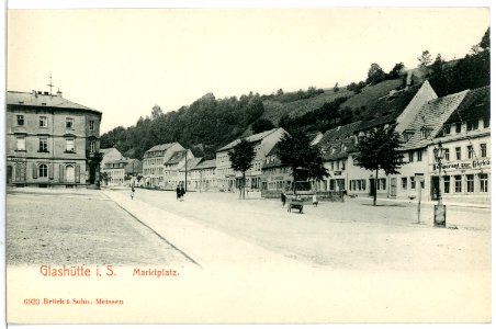06923-Glashütte-1906-Marktplatz-Brück & Sohn Kunstverlag