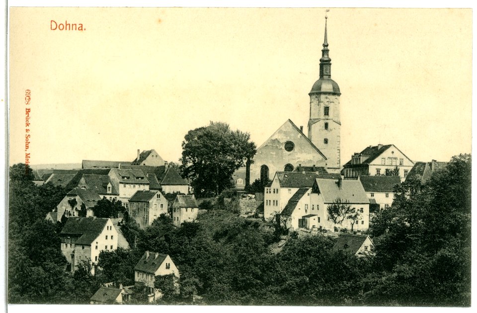 06928-Dohna-1906-Blick auf Dohna-Brück & Sohn Kunstverlag
