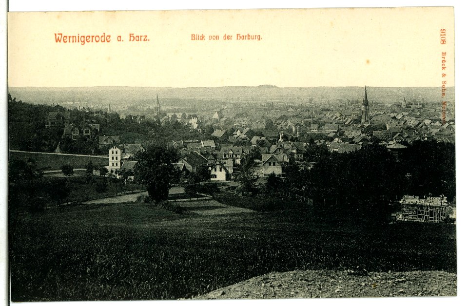 09108-Wernigerode-1907-Blick von der Harburg-Brück & Sohn Kunstverlag