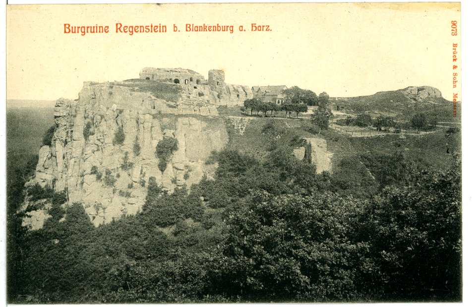 09073-Regenstein-1907-Burgruine-Brück & Sohn Kunstverlag