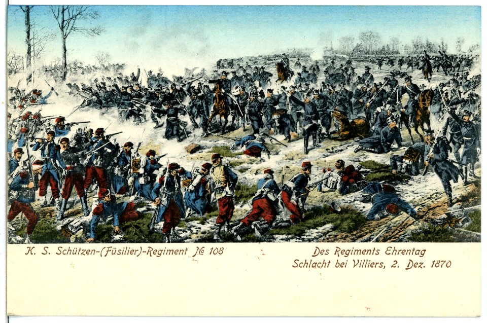 06683-Villiers-1905-Königlich Sächsisches Schützen-Regiment Nr. 108 - Schlacht bei Villiers 1870-Brück & Sohn Kunstverlag