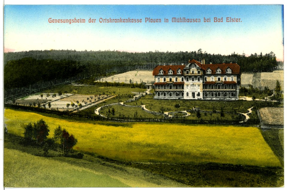 07016-Mühlhausen-1906-bei Bad Elster, Genesungsheim des OKK Plauen-Brück & Sohn Kunstverlag