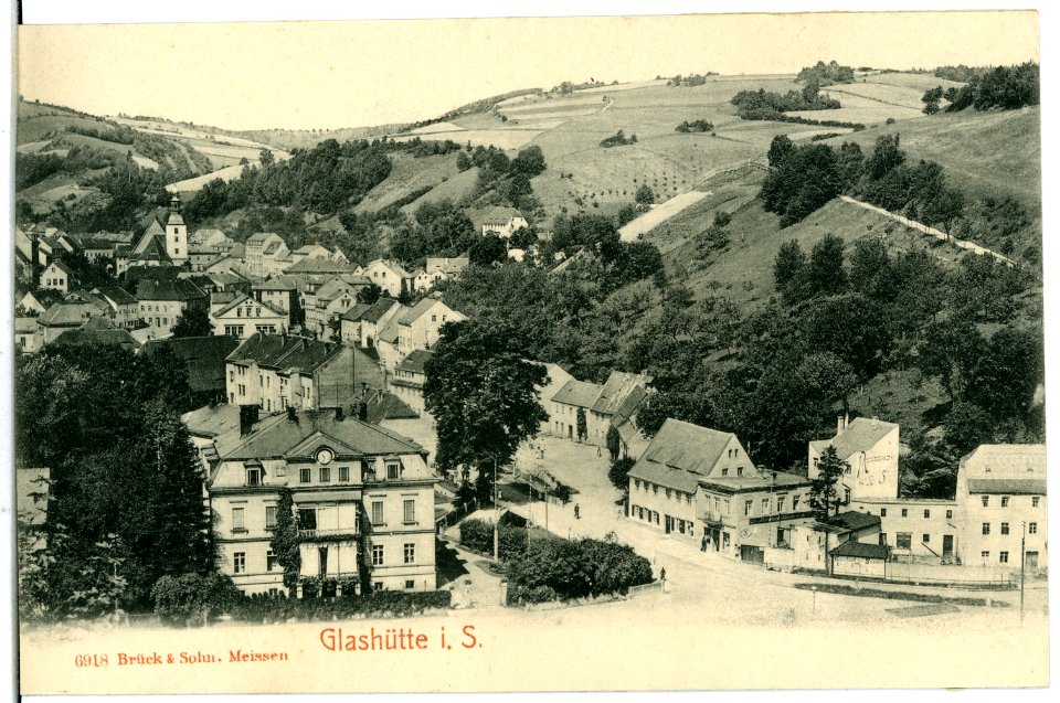 06918-Glashütte-1906-Blick auf Glashütte-Brück & Sohn Kunstverlag