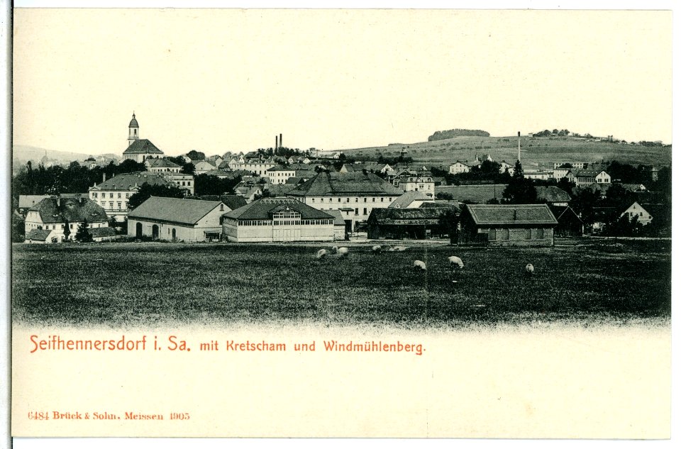 06484-Seifhennersdorf-1905-Kretzscham und Windmühlenberg-Brück & Sohn Kunstverlag
