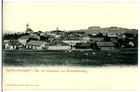 06484-Seifhennersdorf-1905-Kretzscham und Windmühlenberg-Brück & Sohn Kunstverlag