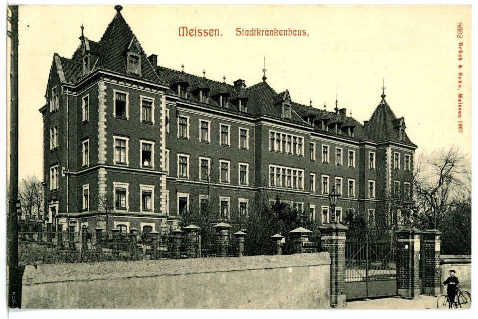 08662-Meißen-1907-Stadtkrankenhaus-Brück & Sohn Kunstverlag