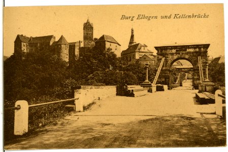 06419-Elbogen-1905-Burg mit Kettenbrücke-Brück & Sohn Kunstverlag