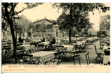 08820-Dresden - N-1907-Königsbrücker-Straße Bischofsweg, Restaurant Deutsche Reichskrone-Brück & Sohn Kunstverlag
