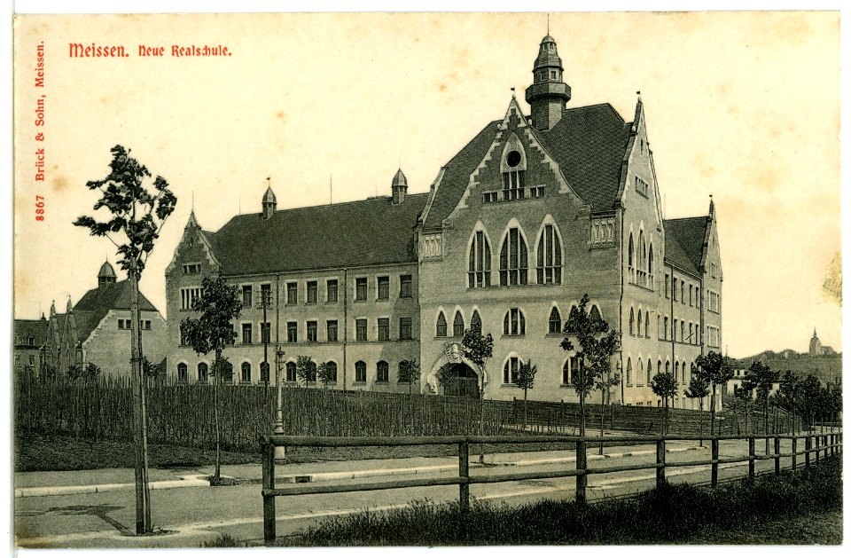 08867-Meißen-1907-Neue Realschule - Ratsweinberg-Brück & Sohn Kunstverlag