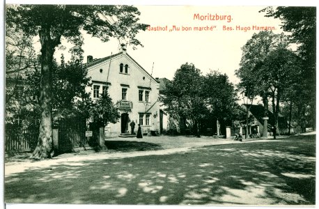 06398-Moritzburg-1905-Gasthof "Au bon marche"-Brück & Sohn Kunstverlag