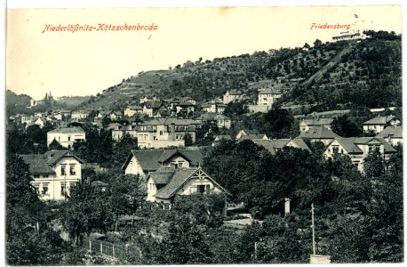 06963-Niederlößnitz-1906-Blick zur Friedensburg-Brück & Sohn Kunstverlag