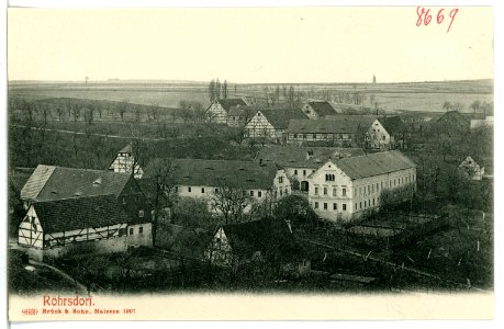 08669-Röhrsdorf-1907-Blick über das Dorf-Brück & Sohn Kunstverlag