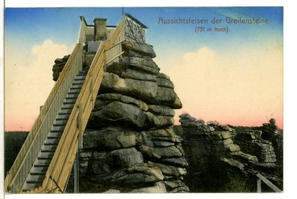 08852-Ehrenfriedersdorf-1907-Greifensteine - Aussichtsfelsen-Brück & Sohn Kunstverlag