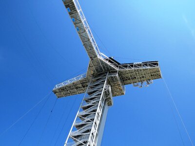 Electric blue sky wire photo