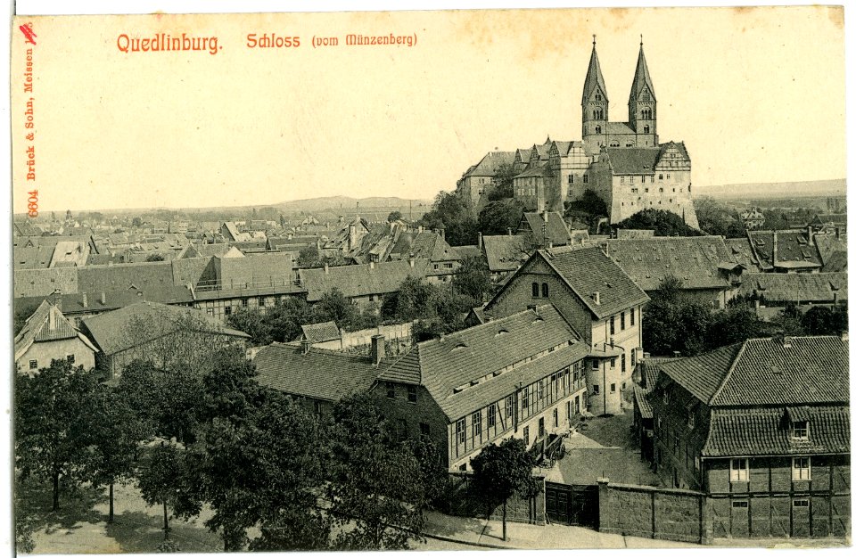06604-Quedlinburg-1905-Schloß vom Münzenberg-Brück & Sohn Kunstverlag