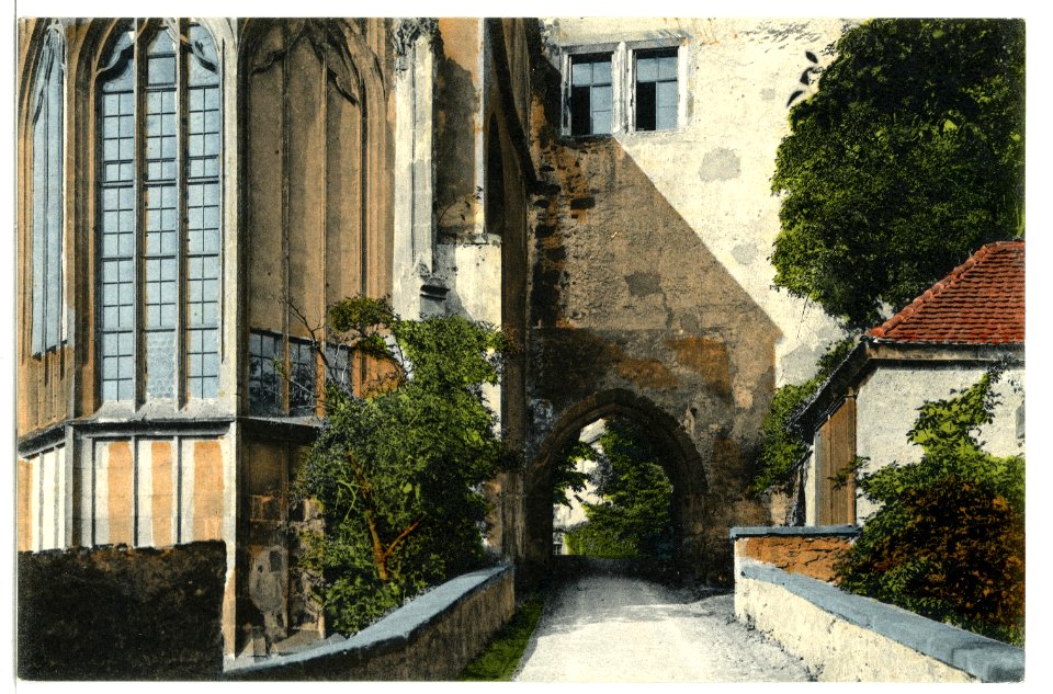 08816-Rochlitz-1907-Schloß - im Schloßhof-Brück & Sohn Kunstverlag