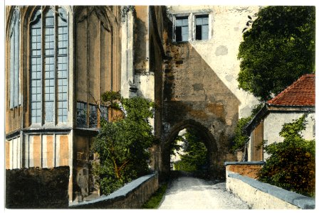 08816-Rochlitz-1907-Schloß - im Schloßhof-Brück & Sohn Kunstverlag