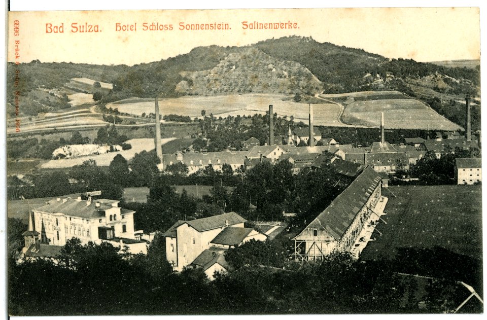 06996 Bad Sulza 1906 Hotel Schloss Sonnenstein, Salinenwerke Brück & Sohn Kunstverlag
