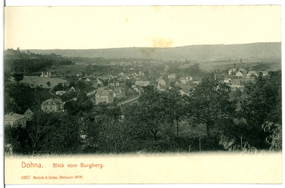 06957-Dohna-1906-Blick vom Burgberg-Brück & Sohn Kunstverlag