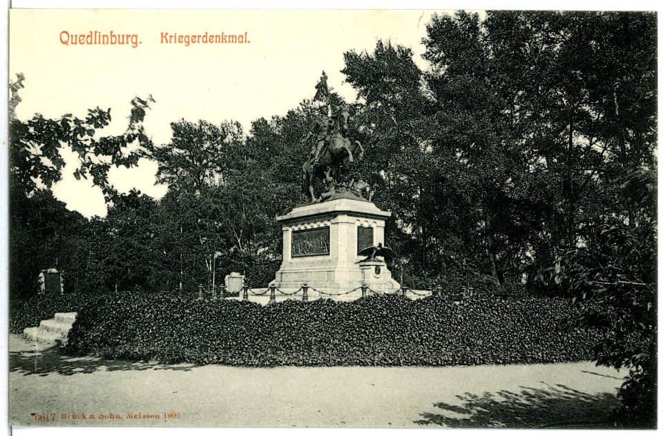 06617-Quedlinburg-1905-Kriegerdenkmal-Brück & Sohn Kunstverlag