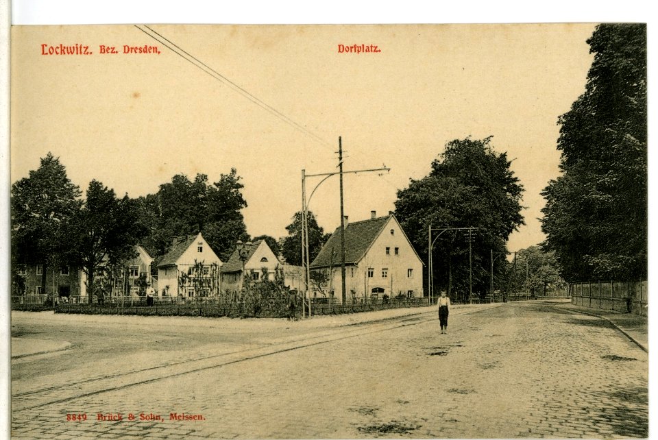 08849-Lockwitz-1907-Dorfplatz-Brück & Sohn Kunstverlag