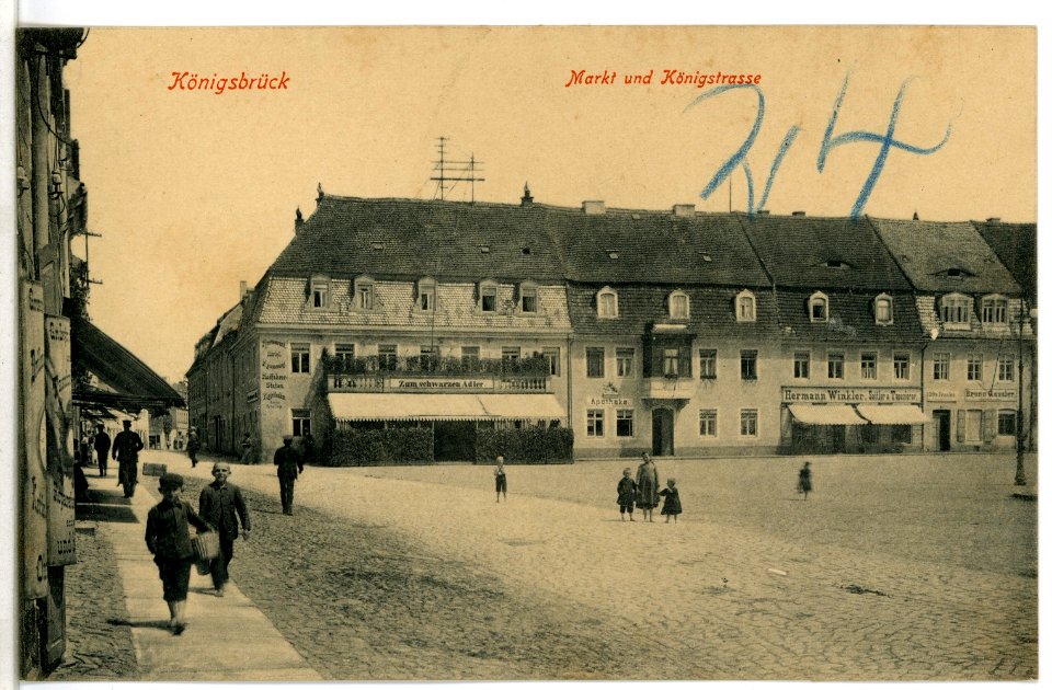 08946-Königsbrück-1907-Markt mit Königstraße-Brück & Sohn Kunstverlag