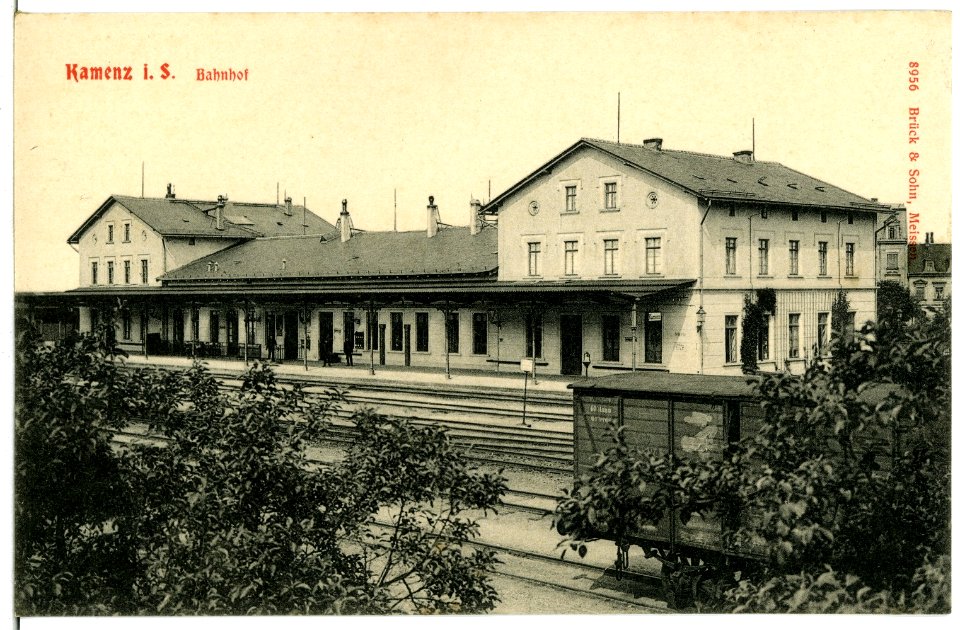 08956-Kamenz-1907-Bahnhof-Brück & Sohn Kunstverlag